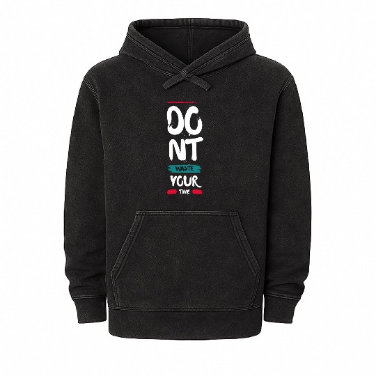 Black Colorful Dubai The Leading City in the World Mineral Wash Hoodies