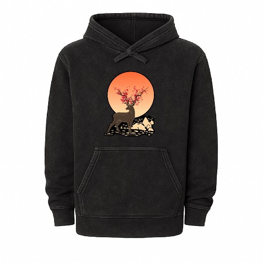 THE SACRED DEER | NATURE HOLY SPIRIT Mineral Wash Hoodies