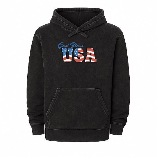 God Bless America Mineral Wash Hoodies