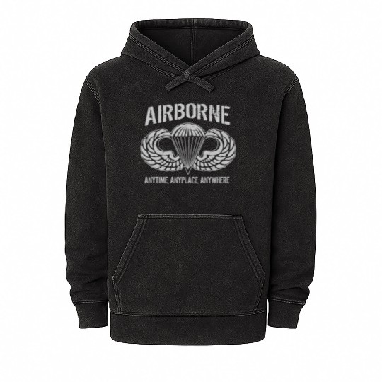 Army Airborne Paratrooper Mineral Wash Hoodies