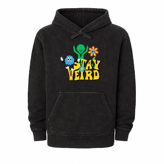 Stay Weird Mineral Wash Hoodies