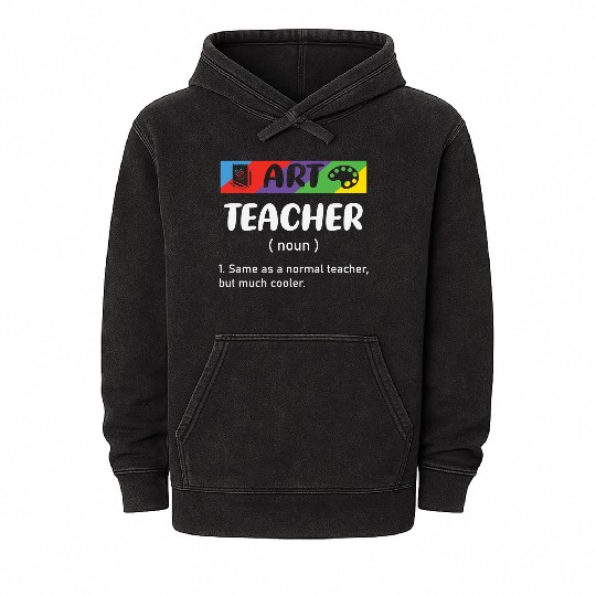 Art Teacher 70s Mineral Wash Hoodies