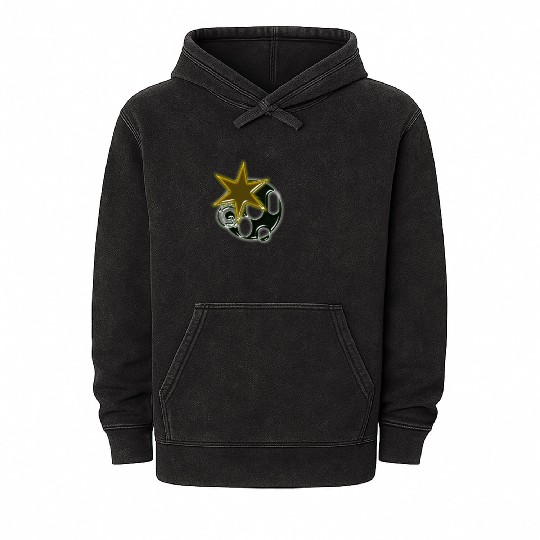 Yellow Star Mineral Wash Hoodies