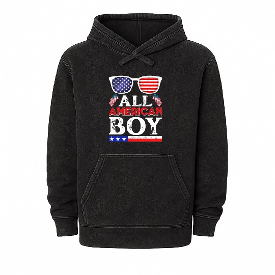 All American Boy US Patriot American Patriot Mineral Wash Hoodies