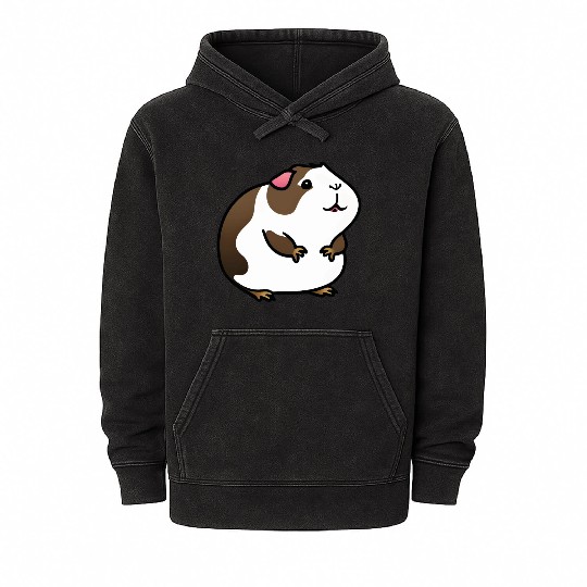 Simply cute guinea pig Mineral Wash Hoodies