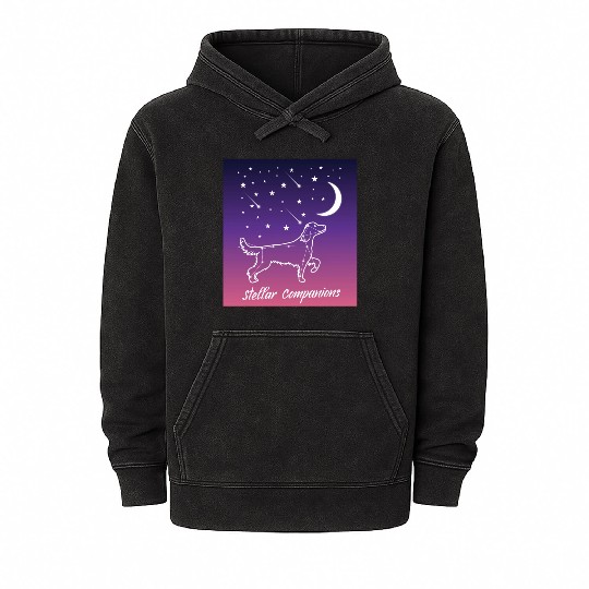 Canine Constellations Golden Retriever Companion Mineral Wash Hoodies