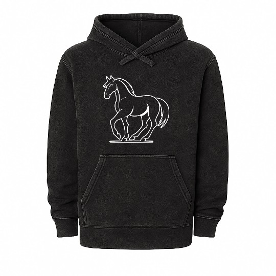 Horse Equine Pony Mineral Wash Hoodies