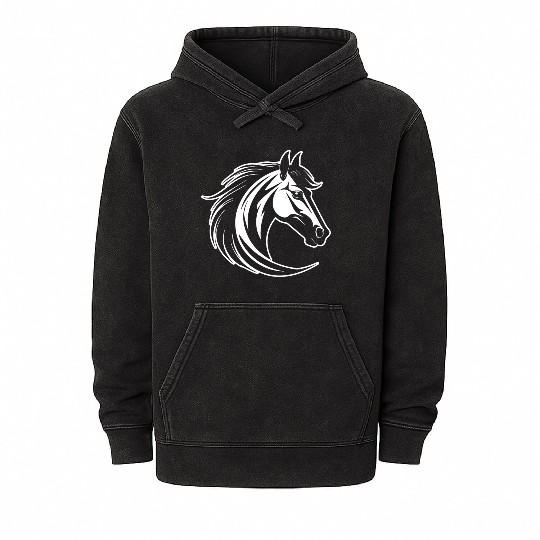 Horse Equine Pony Mineral Wash Hoodies