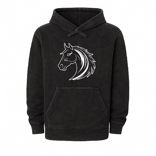 Horse Equine Pony Mineral Wash Hoodies