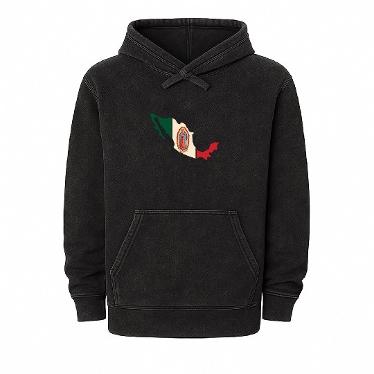 Our Lady Of Guadalupe Virgin Mary Mineral Wash Hoodies
