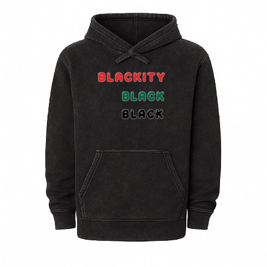 Blackity Black Black Mineral Wash Hoodies