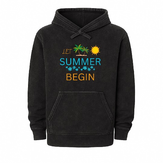 Let Summer Begin Mineral Wash Hoodies