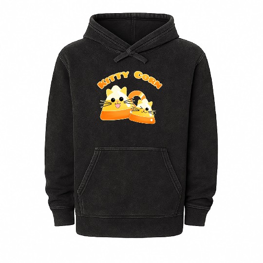 Kitty Candy Corn Mineral Wash Hoodies