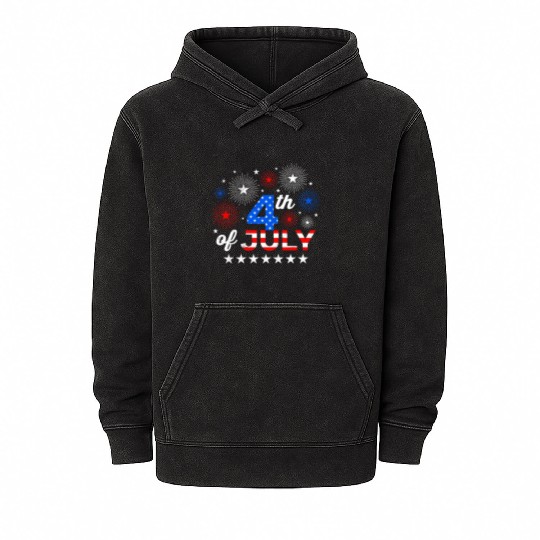 4th July Independence Day Independent America Mineral Wash Hoodies