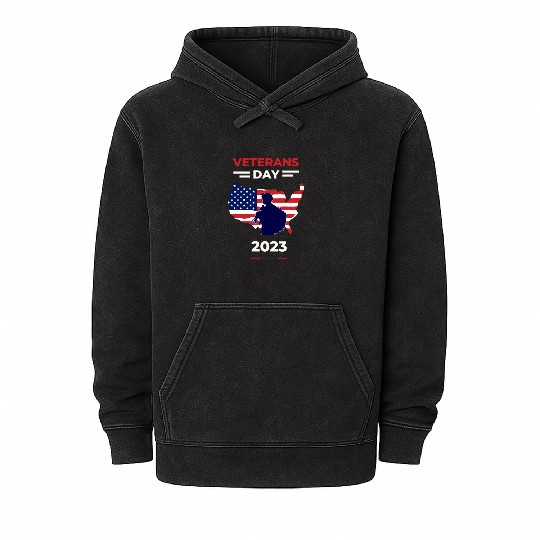 Veteran Mineral Wash Hoodies for Men on Veterans Day