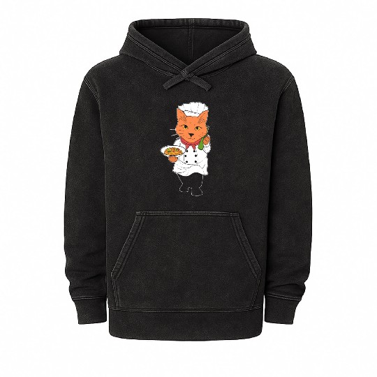 Kiss the Chef Head Chef Gift Mineral Wash Hoodies
