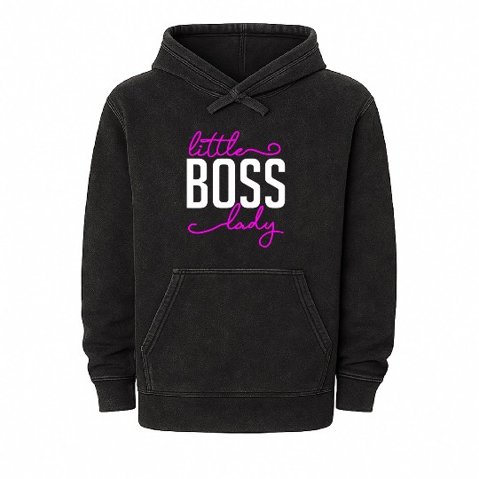 Little Boss Lady Baby Children Mineral Wash Hoodies