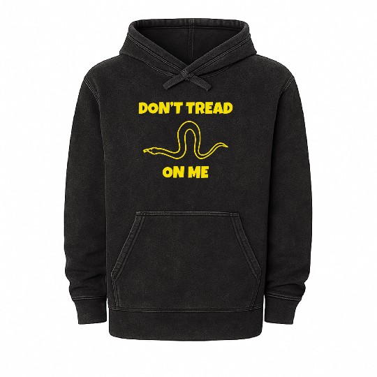 Dont Tread On Me Line Snake Mineral Wash Hoodies