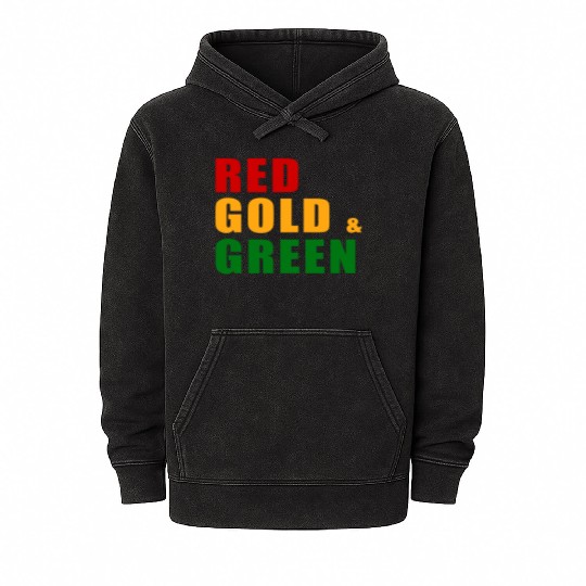 Red, Gold & Green Mineral Wash Hoodies