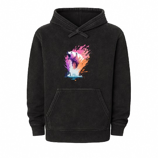 Polar Bear Artic Blaze Mineral Wash Hoodies