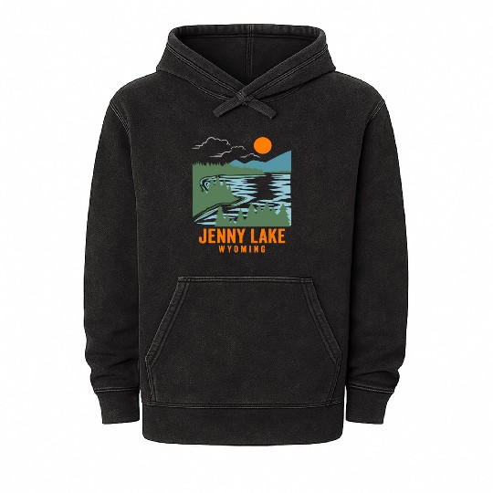 Jenny Lake Wyoming Mineral Wash Hoodies