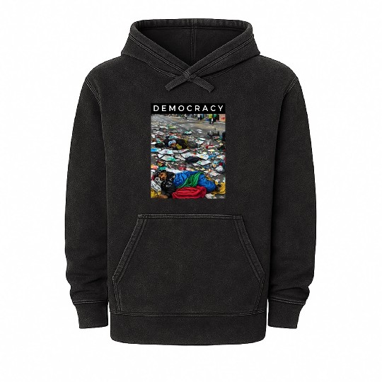 Forgotten Voices: The Democracy of the Streets Mineral Wash Hoodies
