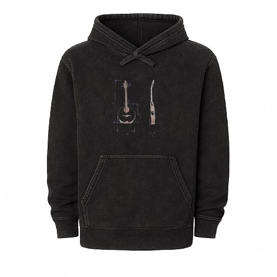 Irish Bouzouki Instrument Greek Mineral Wash Hoodies