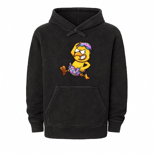 Running Little Chick In An Easter Egg Mineral Wash Hoodies