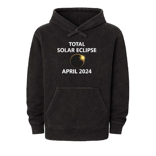 Solar Eclipse 2024 Kentucky Oklahoma Michigan City Mineral Wash Hoodies