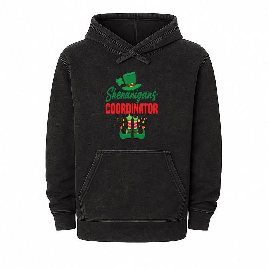 Shenanigans Coordinator St Patricks Day Teacher Mineral Wash Hoodies