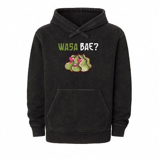 Wasabi or Japanese horseradish Sushi Wasabi Wasa Mineral Wash Hoodies