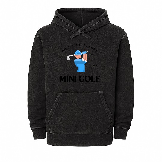 Mini Golf | Miniature Golf | Mini Golfer Mineral Wash Hoodies