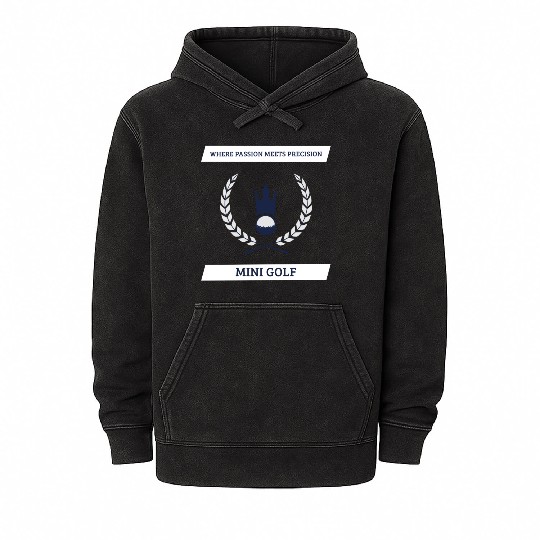Mini Golf | Miniature Golf | Mini Golfer Mineral Wash Hoodies