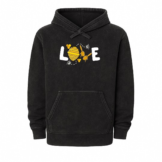 Save The Bees Bumblebee Love Bees Mineral Wash Hoodies