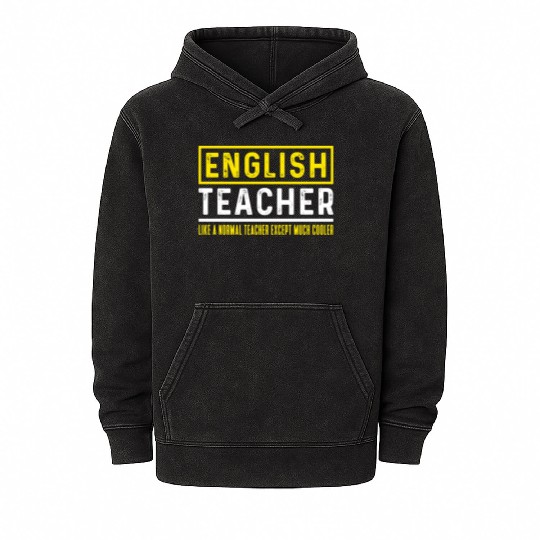 English teacher teacher teaching student unicorn Mineral Wash Hoodies