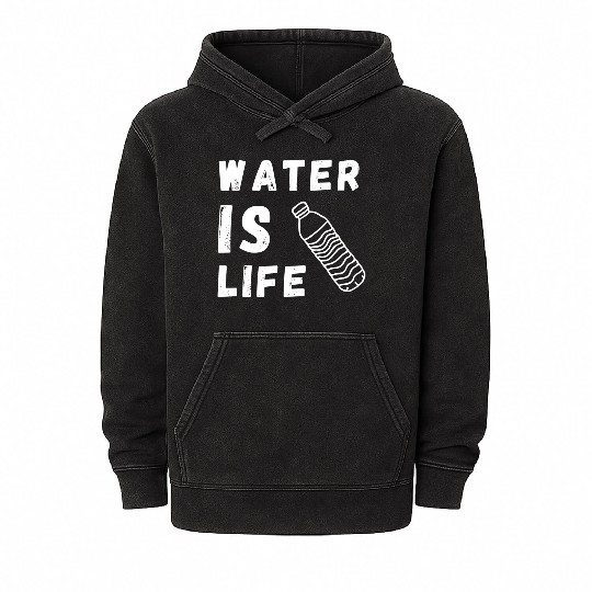 Water Is Life Save Water Save The Planet Earth Mineral Wash Hoodies