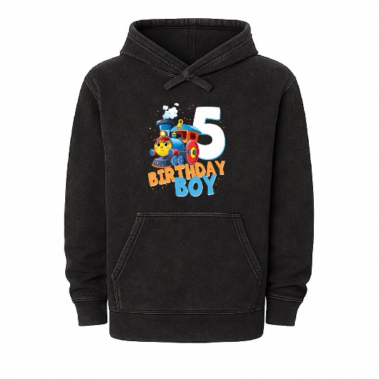 5Th Train 5 I'M Five Mineral Wash Hoodies