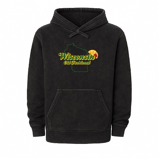 Wisconsin Old Fashioned Green Bay Mineral Wash Hoodies