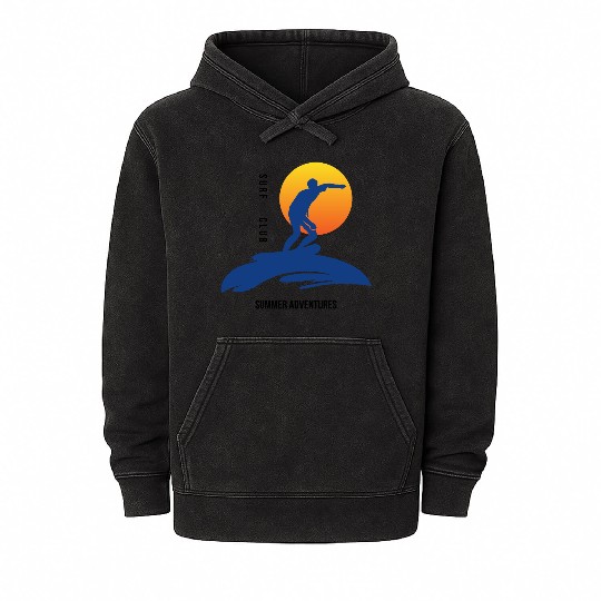 Summer Adventures Surf Club Mineral Wash Hoodies