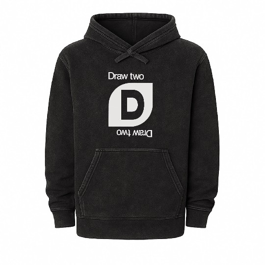 Uno Draw Two Card Mineral Wash Hoodies