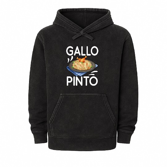 Gallo Pinto Costa Rican Cuisine Latin America Mineral Wash Hoodies