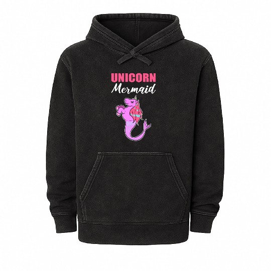 Unicorn Mermaid Surfing Instructor Or Coach Gift Mineral Wash Hoodies