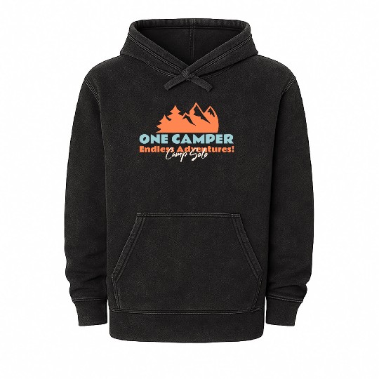 One camper endless adventures Mineral Wash Hoodies
