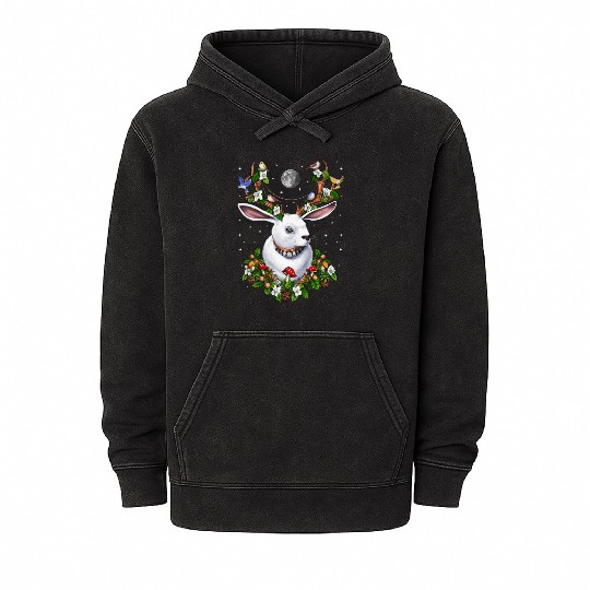 Jackalope Rabbit Mineral Wash Hoodies