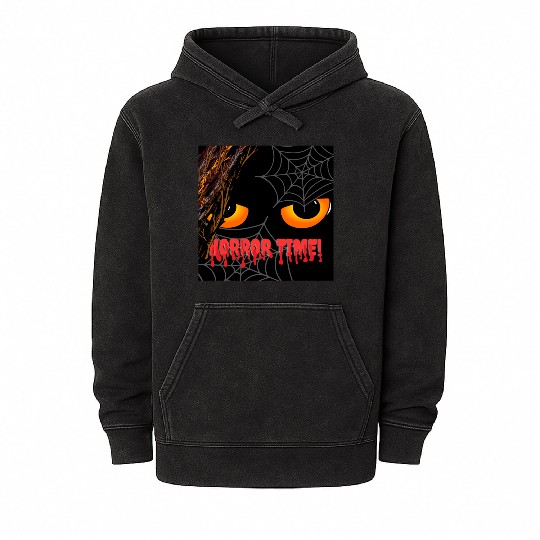 horror time Mineral Wash Hoodies