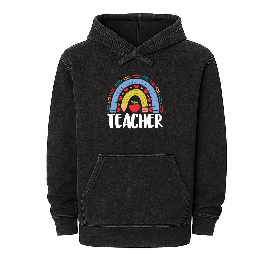 Teacher Mineral Wash Hoodies