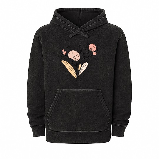 Wildflowers Flowers Nature Bouquet Mineral Wash Hoodies