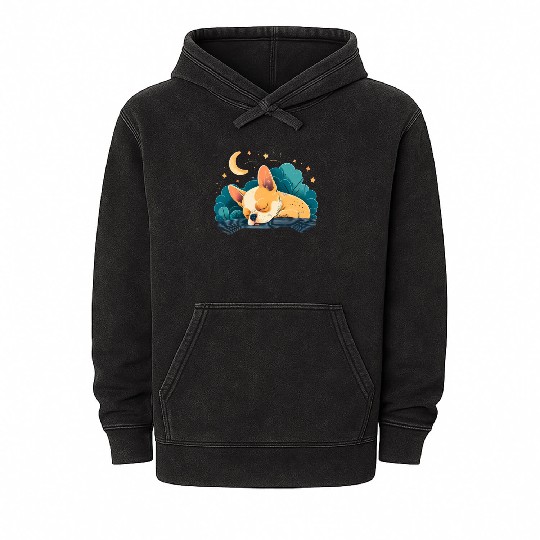 Chihuahua | Sunday Sleep Cute Dog Good Night Mineral Wash Hoodies