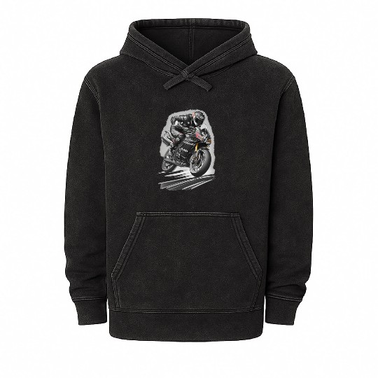 Racing of moto nice Ai design Mineral Wash Hoodies