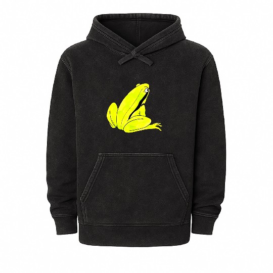 Green Frog Mineral Wash Hoodies